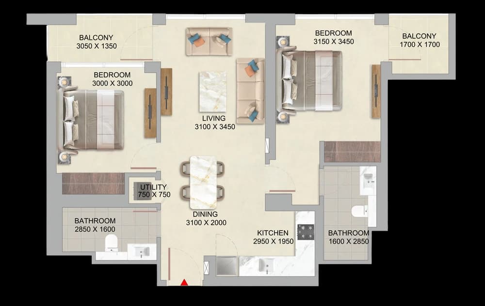 2 dorm. · Tipo C
